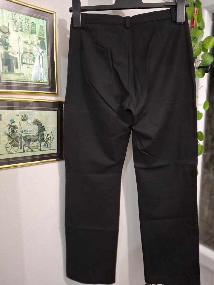 Kadın Siyah Regular Fit Kumaş Pantolon - Görsel 2