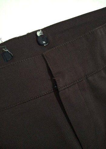 Kahverengi Kadın Kumaş Pantolon - Görsel 3