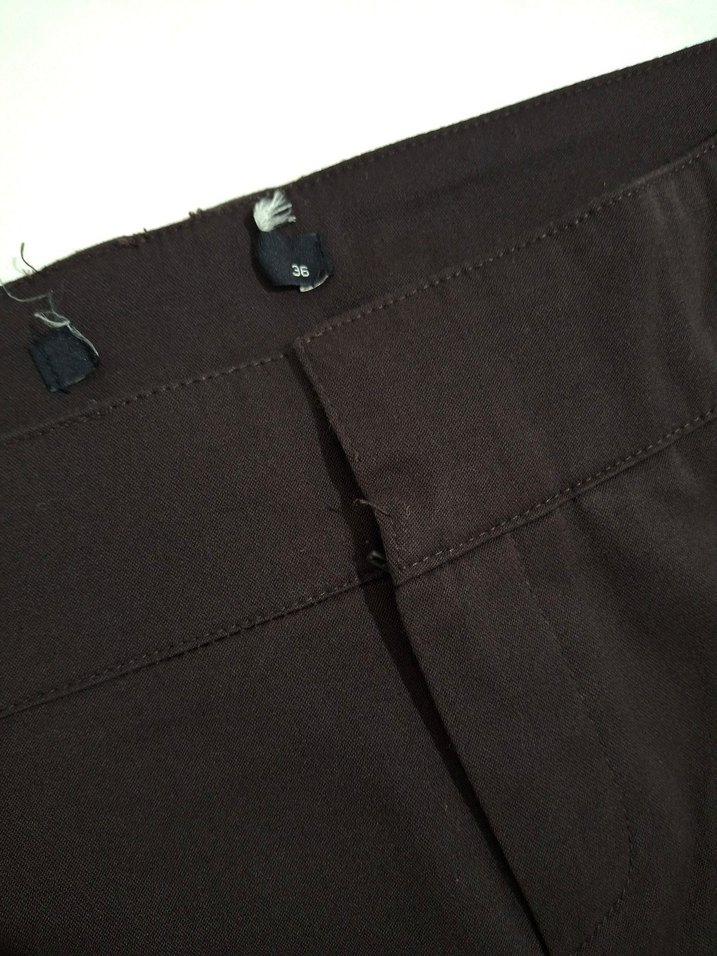 Kahverengi Kadın Kumaş Pantolon - Görsel 3