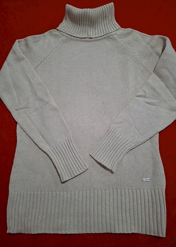 Gri Kadın Triko Balıkçı Yaka Kazak - Görsel 3