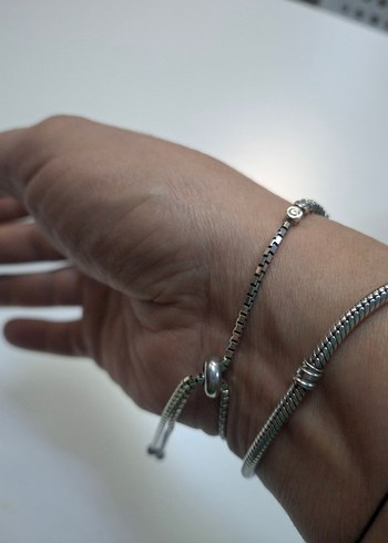 Zincir Detaylı Sonsuzluk Figürlü Bileklik - Görsel 4