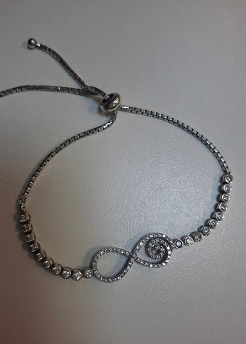 Zincir Detaylı Sonsuzluk Figürlü Bileklik - Görsel 7