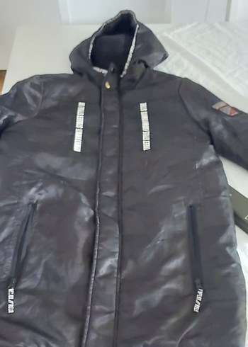 Defacto Siyah Uzun erkek cocuk Kış Montu 12 yas - Görsel 5