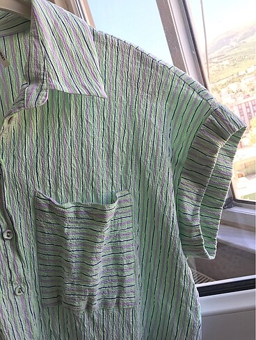 44 Beden yeşil Renk Vintage gömlek