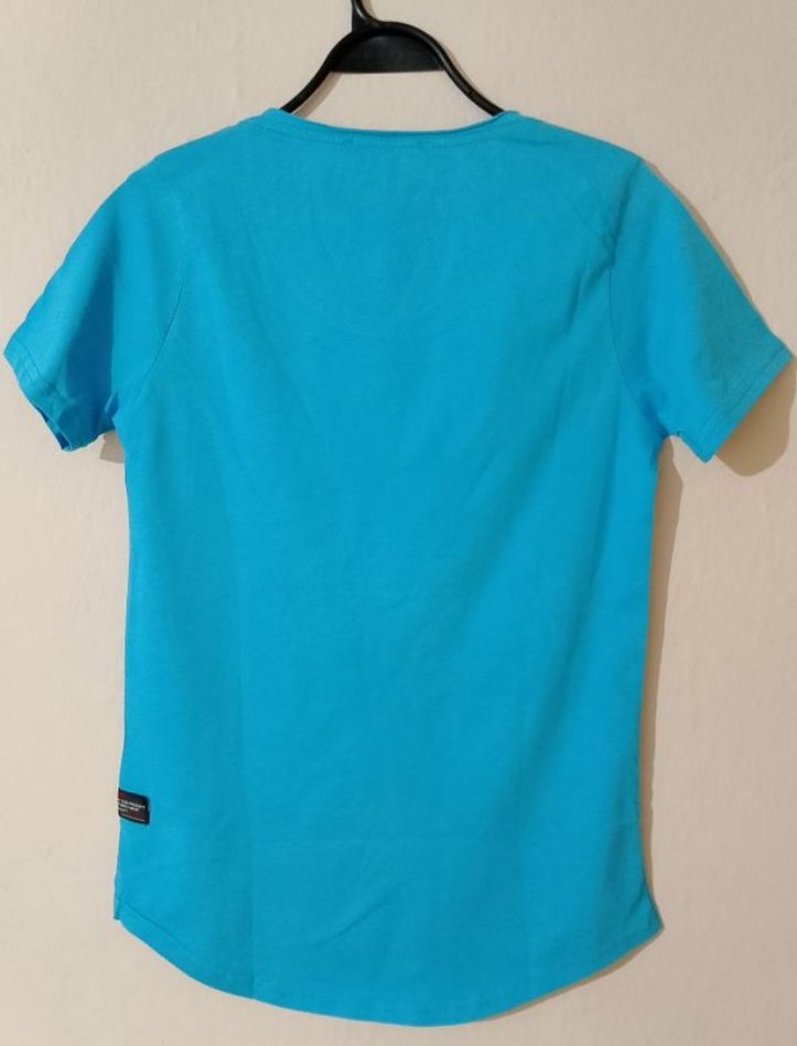 Erkek Mavi Spor Tişört - Görsel 3