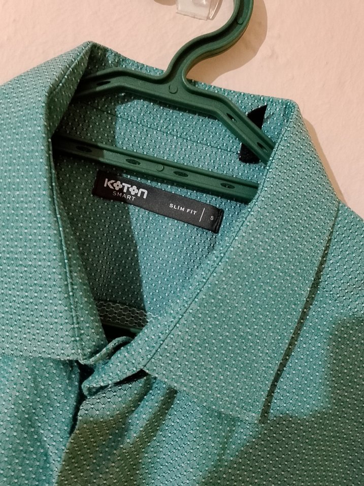 Yeşil Keten Erkek Uzun Kollu Gömlek - Görsel 2