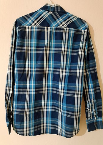 Erkek Lacivert Ekose Uzun Kollu Gömlek - Görsel 3