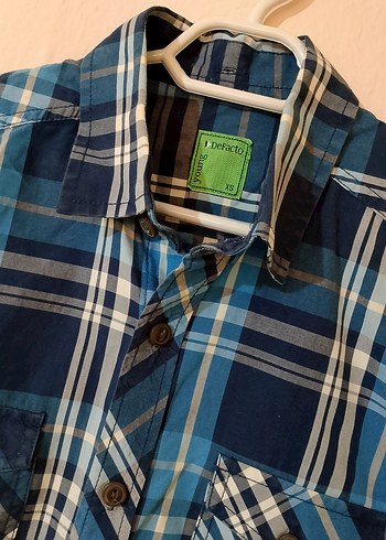 Erkek Lacivert Ekose Uzun Kollu Gömlek - Görsel 2