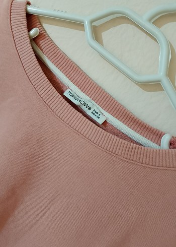 Pembe Uzun Kollu Kadın Sweat Fırfırlı - Görsel 2