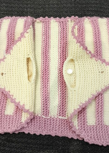 Pembe Triko Bebek Yeleği - Görsel 2