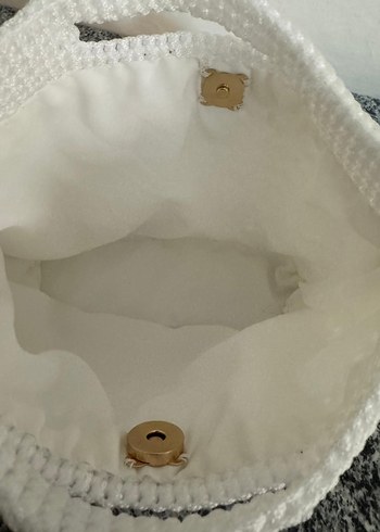 İnci İşlemeli Örgü Kadın Çanta - Görsel 3