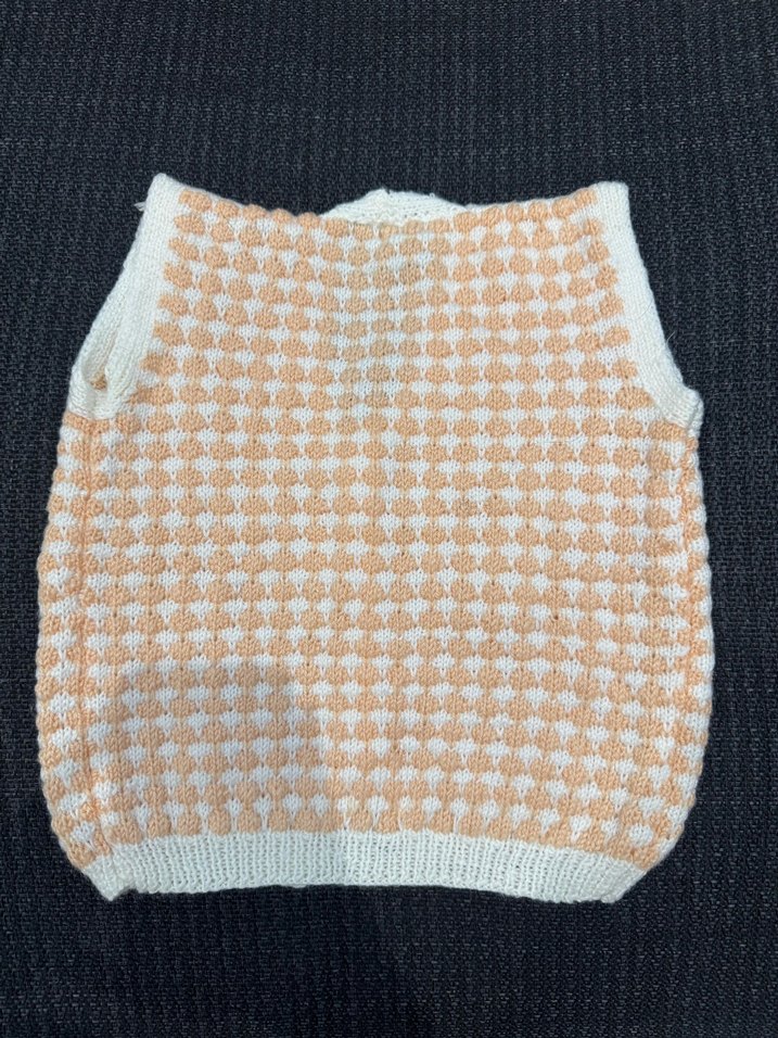 Kız Çocuk Örgü V Yaka Yelek - Görsel 2