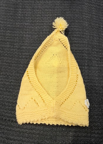 Sarı İşlemeli Örgü Çocuk Bere - Görsel 2