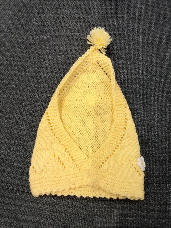 Sarı İşlemeli Örgü Çocuk Bere - Görsel 2
