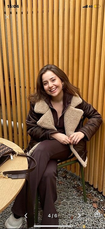 s Beden kahverengi Renk Stradivarius mont