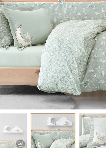 Yataş %100 pamuk Rabbit bebek uyku seti sıfır - Görsel 2