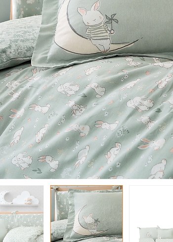 Yataş %100 pamuk Rabbit bebek uyku seti sıfır - Görsel 6