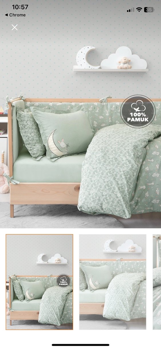 Yataş %100 pamuk Rabbit bebek uyku seti sıfır - Görsel 3