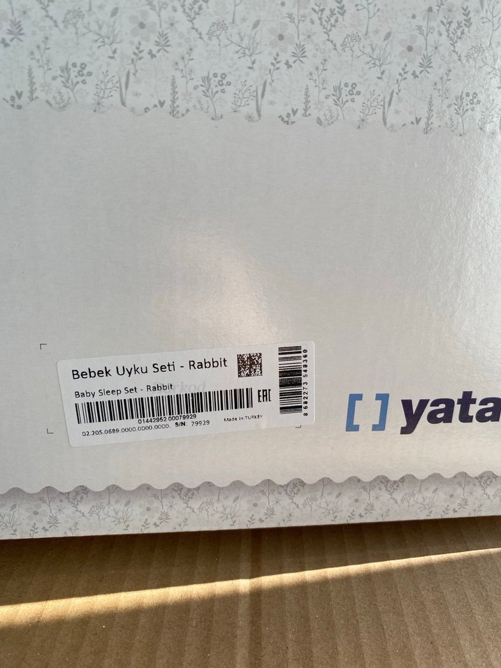 Yataş %100 pamuk Rabbit bebek uyku seti sıfır - Görsel 5