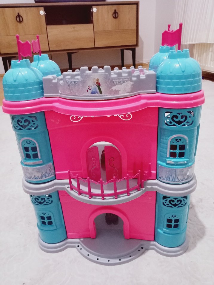 Renkli Pembe-Mavi Oyuncak Kale - Görsel 2