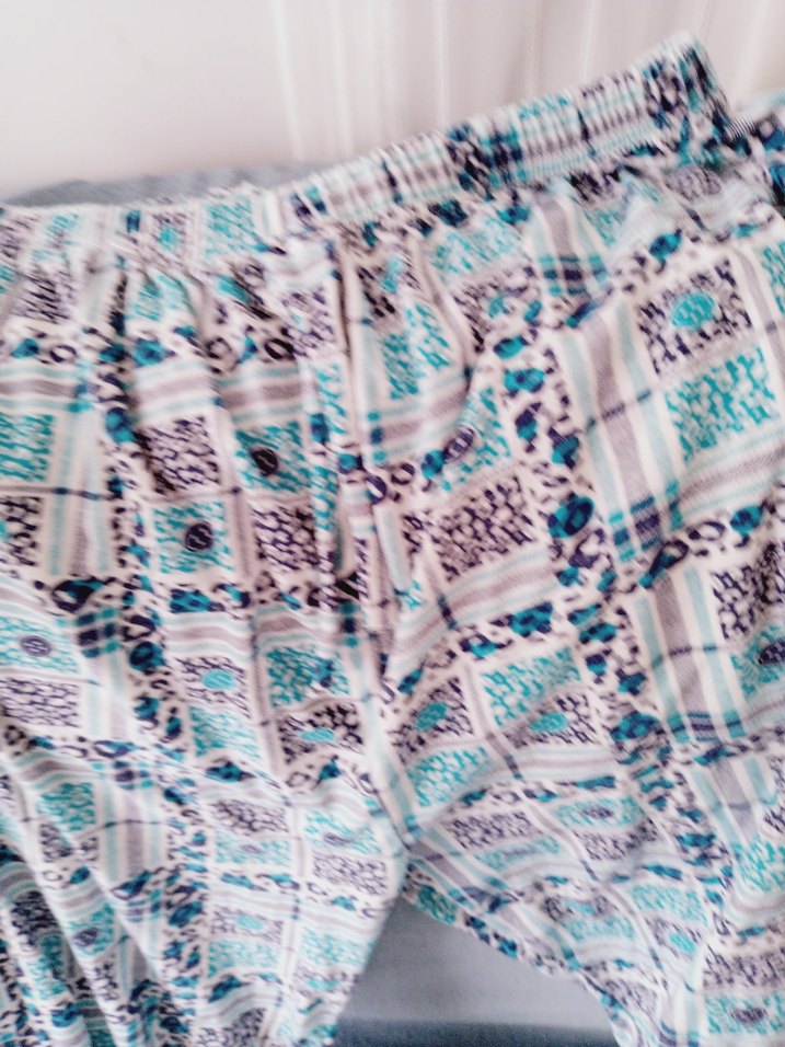 Bohem Çok Renkli Midi Pliseli Kadın Pantolon - Görsel 2