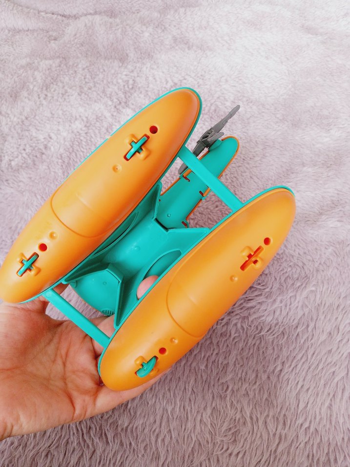 Renkli Turuncu Su Helikopteri Oyuncağı - Görsel 2