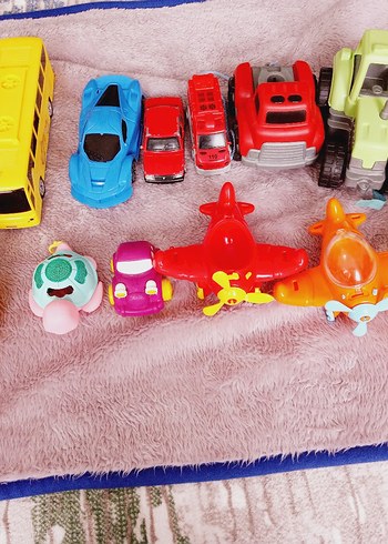 Renkli Çocuk Oyuncak Araç Seti - Görsel 2