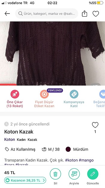 Koton Triko Kazak
