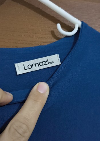 diğer Beden Uzun Kollu Mavi Salaş Midi Tunik