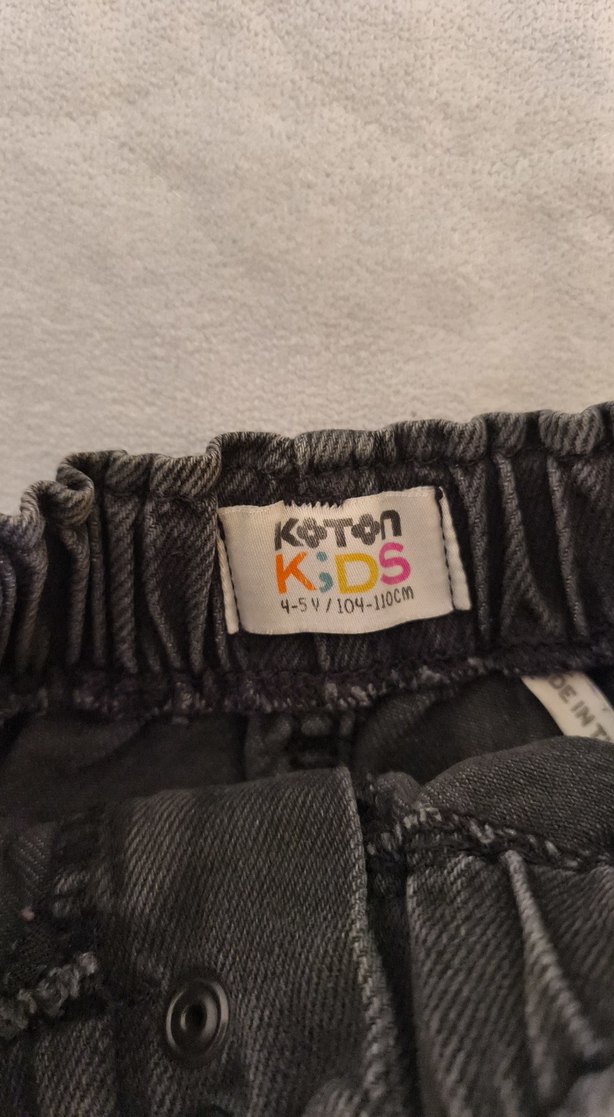 Kız Çocuk Siyah Kot Etek - Görsel 5