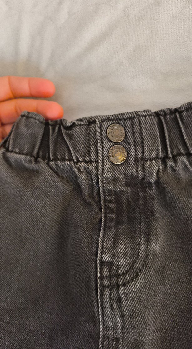 Kız Çocuk Siyah Kot Etek - Görsel 4