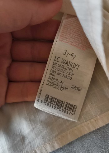 Kız Çocuk Bej Keten Nakışlı Gömlek - Görsel 4