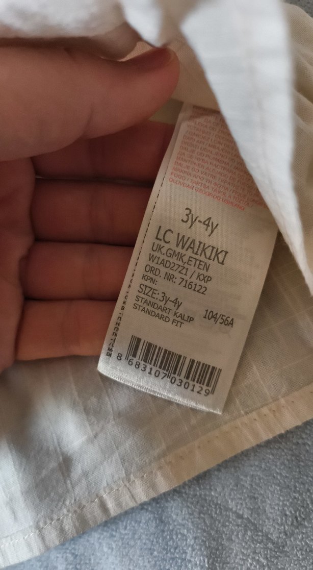 Kız Çocuk Bej Keten Nakışlı Gömlek - Görsel 4