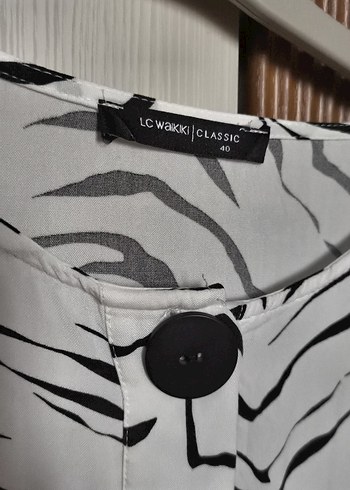 Zebra Desenli Uzun Kollu Kadın Tunik - Görsel 2