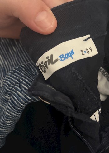 24-36 Ay Beden Erkek Bebek Mavi Denim Ceketli Takım