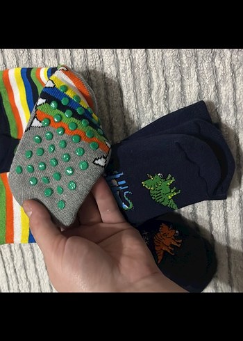 LCW Kids Kaydırmaz Tabanlı Erkek Çocuk Çorap 3'lü - Görsel 3