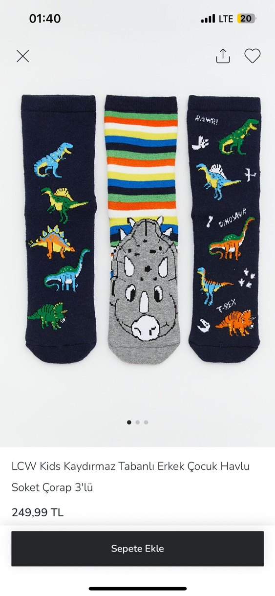 Erkek Çocuk Desenli Çorap Seti - Görsel 3