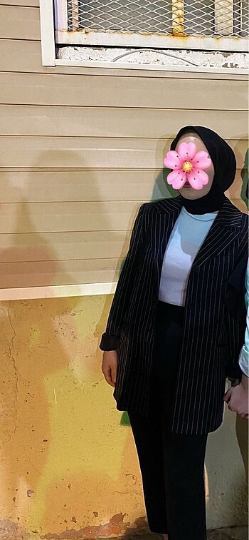 Çizgili blazer ceket