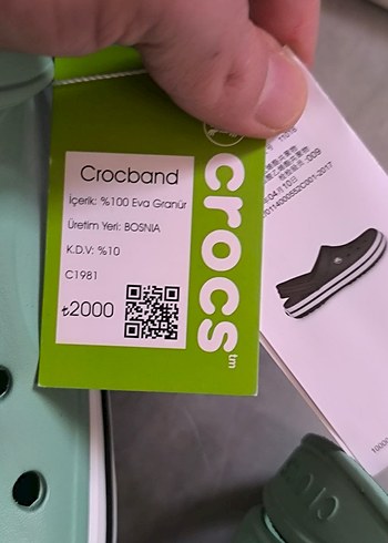 37 Beden CROCS BAYABAND KADIN MODEL İTHAL