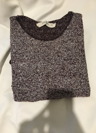 Zara knt kırçıllı kaZak (bordo)