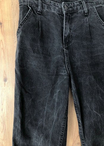 Siyah Gri Denim Kot Pantolon