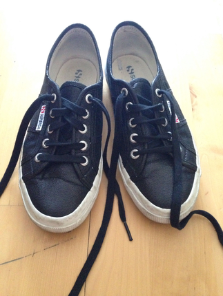 Superga siyah simli 