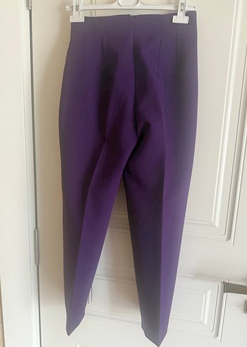 Mor Pilili Kadın Kumaş Pantolon - Görsel 3