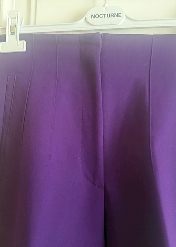 Mor Pilili Kadın Kumaş Pantolon - Görsel 2