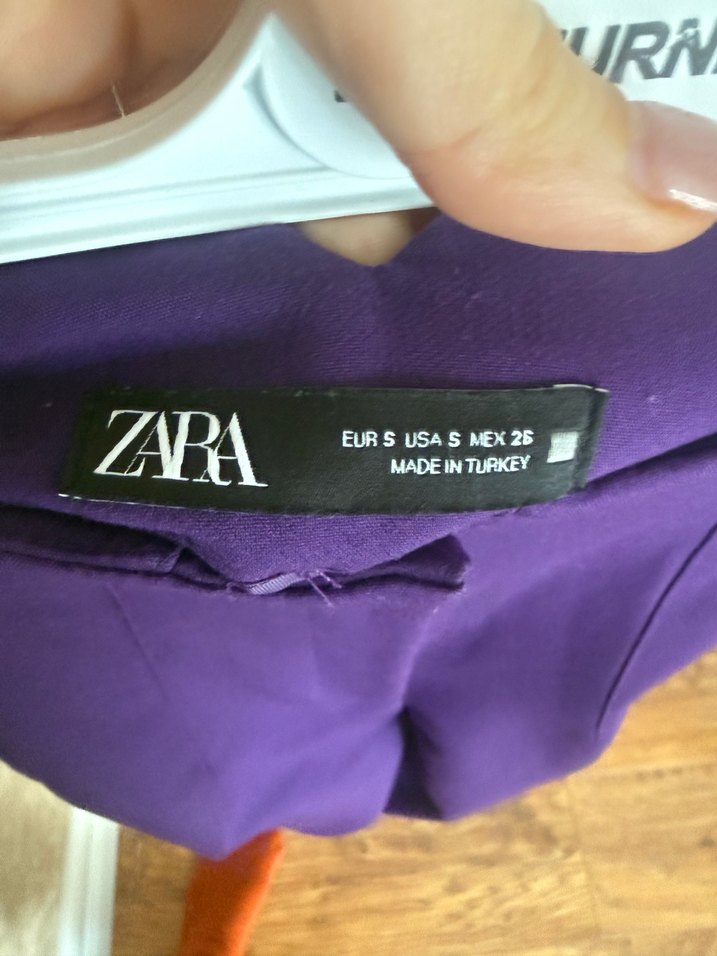 Mor Pilili Kadın Kumaş Pantolon - Görsel 4