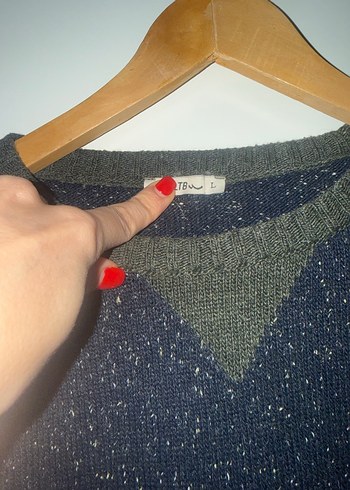 Erkek Gri Örgü Yün Kazak - Görsel 3