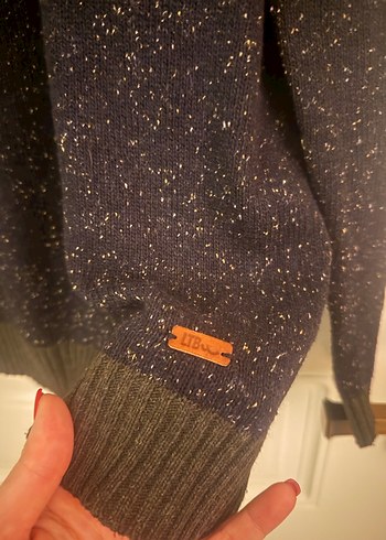 Erkek Gri Örgü Yün Kazak - Görsel 2