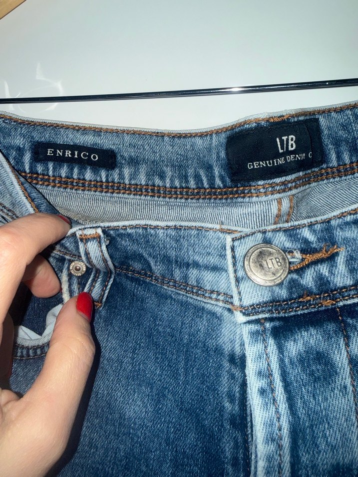 Kadın Mavi Denim Bol Kesim Kot Pantolon - Görsel 2