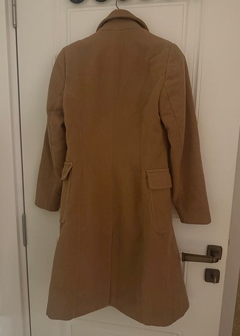 Bej Midi Kadın Süet Kaban - Görsel 4