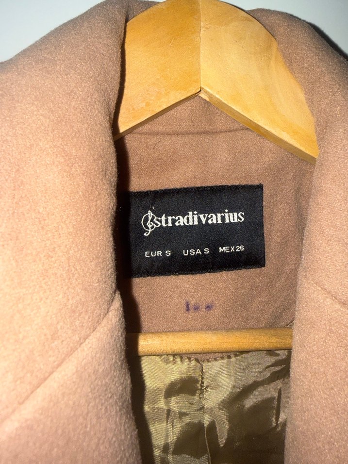 Bej Midi Kadın Süet Kaban - Görsel 2